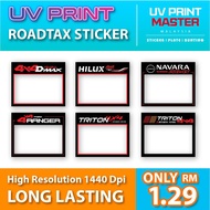 Roadtax Sticker Kereta Universal Roadtax Holder Proton Perouda Honda Toyota Car Transparent Sticker 