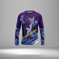 Microfiber Long Sleeve Fishing Shirt, Anti-UV Sublimation Fishing Jersey, Fishing Apparel