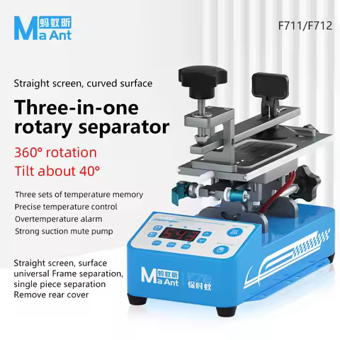 MaAnt F711/F712 3 in 1 Multifunctional Rotary Separator, Strong Suction Silent Pump for Mobile Phone