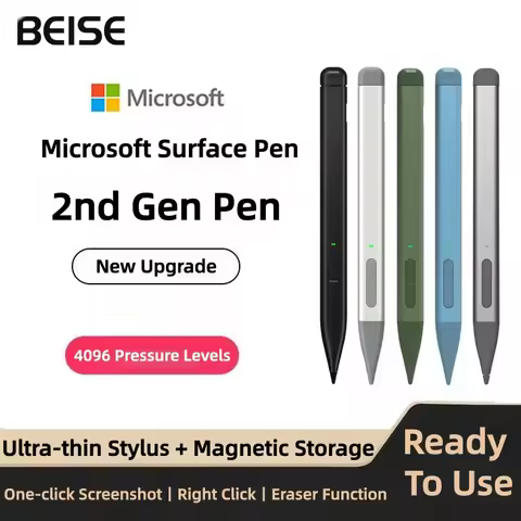 4096 Stylus Slim Pen 2 for Microsoft Surface ProX/9/8/7/6/5/4/3,Surface Go3/2/1,Book3/2/1,Laptop4/3/