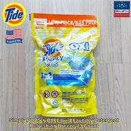 Tide® Simply PODS + OXI Liquid Laundry Detergent Refreshing Breeze 43 Ct เจลบอลซักผ้า กลิ่นรีเฟรชชิ่