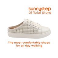 Sunnystep - Elevate lace-up mules - Coco White - Most Comfortable Walking Shoes