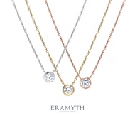 Eramyth Jewelry: สร้อยคอพร้อมจี้ เพชรสวิสCZ กลม 6 mm ตัวเรือนเงินแท้925 รหัส SJ-0127-R01 (พร้อมส่ง)