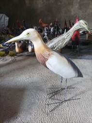 pancingan burung JONTROT burung blekok sawah replika burung koak totol PATUNG MANUK kuntul MIRIP ASL
