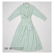 The SRT X3 TDS30 - DRESS ชุดเดรส ผ้าคอตตอน แขนยาว ผูกโบว์