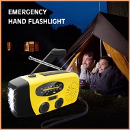 Hand Crank Radio Hand Crank Radio with Solar Charging Self Powered AM/FM Solar Portable Radio with LED Flashlight kiasg