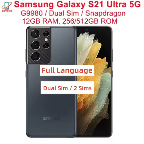 C Samsung Galaxy S21 Ultra S21U 5G Dual Sim G9980 6.8" ROM 256/512GB RAM 12GB Snapdragon NFC Origina