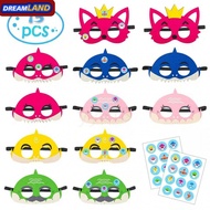 [✅READY]15pcs baby shark children's birthday party dress up supplies funny mask eye mask game mask YLHO