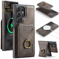 Detachable Card Wallet Leather Magsafe Case For Samsung Galaxy S23 Ultra S24 S24 Plus S24 Ultra S25 