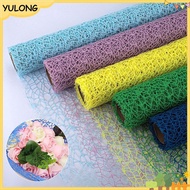 YU 50cm*4.5m/Roll Flower Wrapping Mesh Paper Iregular Hollow Net Wrapper Floral Bouquet Paper Fresh 