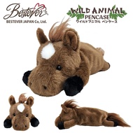 現貨 日本 BESTEVER Wild Animal Pencil Case Horse 馬毛絨公仔 / 筆袋