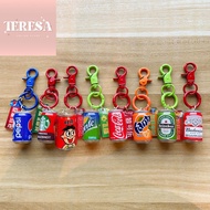 A108 Mini Can Keychain Rantai Kunci Tin Minuman Mini Cola Sprite Soda Simulation Funny Hanger Gift