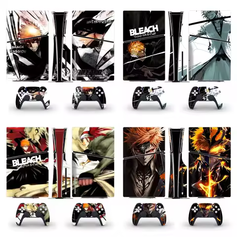 Anime Bleach PS5 Slim Disc Skin Sticker Decal Cover for Console and Controllers PS5 Slim Disk Skin S