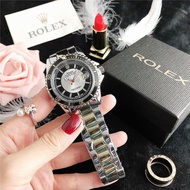 Rolex Rolex fashion all match temperament quartz watch back transparent quartz movement Men Women same style Swiss dial stainless steel watch