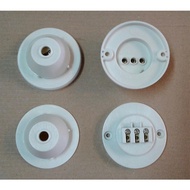 RLT 5A/250V CEILING ROSE SINGLE PHASE - MS770 / PVC ROUND BLOCK BASE WIRING ELECTRIC TAPAK LAMPU