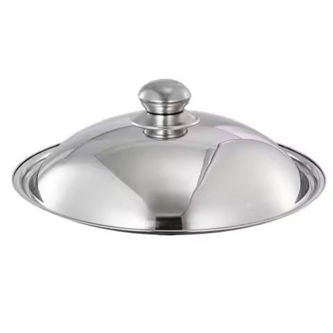 New 28-42cm Wok Pot Lid Stainless Steel Anti-scalding Frying Pan Cover Universal Bowl Cover Restaura