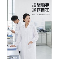 Summer Long-Sleeved Lab Student White Coat Short-Sleeved Thin Style Men Women Workwear Half-Sleeved 