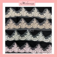 [ R-004 ] Trimming Border Lace Pengantin/Renda Baju/ Lace Baju Nikah Meter / Lace Cantik