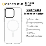 RhinoShield SG- Magsafe Case For iPhone 15 6.1/ 15 Pro/ 15 Plus/ 15 Pro Max Anti-Yellowing Transparent Clear Phone Case With Camera Ring And Button
