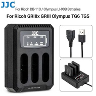 DB-110 LI-90B Battery USB Camera Charger for Ricoh GRIIIx GRIII HDF Olympus TG-7 TG-6 TG-5 TG-4 TG-3