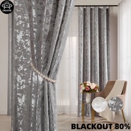 80% Langsir Blackout Langsir 260cm Labuh Sliding Door（Hook/Eyelet) Soft & Langsir Tingkap Murah