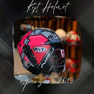KYT NFJ ESPARGARO 2019 GLOSS GREY half face dula visor helmet oto klasiko