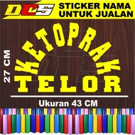 CUTTING STICKER WITH KETOPRAK EGG WRITING STICKER WITH WRITING FOR SALES NAME
