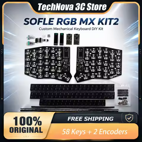 Sofle RGB Split Keyboard PCB Kit MX Switch DIY Mechanical Keyboard Kit Ergonomic Hot Swap Custom Key