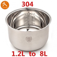304 stainless steel rice cooker inner container Non stick Cooking Pot Replacement Accessories kitche