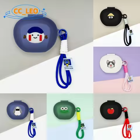 For EDIFIER NeoBuds Pro3 Case Cartoon Shark Cute Lanyard Silicone Soft Case Suitable for EDIFIER Neo