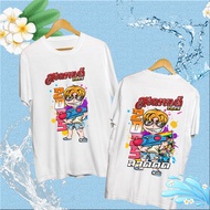 2025 เสื้อยืดสงกรานต์ปีใหม่ไทย สาดน้ำสงกรานต์ สำหรับผู้ชายและผู้หญิง 2 ด้าน สีดำ/ขาว S-5xl