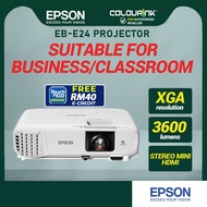 Epson EB-E24 XGA 3LCD Projector 3,600 Lumen VGA High Brightness Build-In Speaker Wireless Display EB
