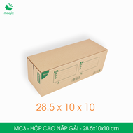 MC3 - 28.5x10x10 cm - 60 hộp dài - Hộp carton đóng hàng hộp nắp gài hộp quà | Magix Packaging