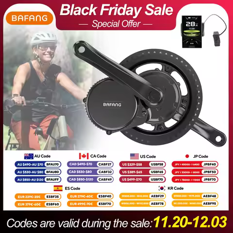 BAFANG BBS01B BBS02B Ebike Motor Mid Drive Kit 250W 350W 500W Electric Bike Conversion Kit BBS01 BBS