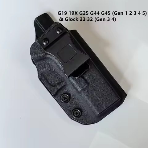 Kydex IWB Holster for Glock 45 G19 G19X G25 G44 (Gen 1 2 3 4 5) & G23 G32 (Gen 3 4) Inside Waistband