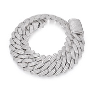 25MM Big Cuban Link Chain for Men Thick Iced Out Chain 18K Gold Plated 5A+ Zicron Cuban Necklace Gol