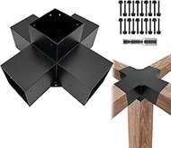 5-Way Pergola Brackets Kit,Woodwork Right Angle Corner DIY Brackets for 6" x 6" (Actual:5.5"x5.5") L