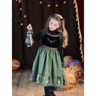 dress for christmas party santa dress for kids girl 2025 Autumn Anna Western Style Halloween Girl co