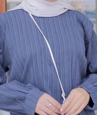 Ciesa Blouse Wanita Casual Kekinian Modern Atasan Wanita Remaja Lengan Balon Bahan Cringkle Style Ko