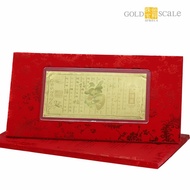 FC7 Gold Scale Jewels 999 Pure Gold 百福图 Prosperity Gold Note