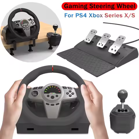 Gaming Racing Wheel with Shifter and Pedal 270° Racing Steering Wheel Driving Wheel for PS3/PS4/Swit