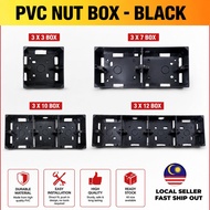 BLACK PVC SURFACE NUT BOX / SWITCH BOX / PVC BOX 3×3 / 3×7 / 3×10 / 3×12 PVC NUT BOX