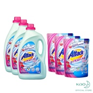【ready stock 】 [Super Saving Bundle] Attack Perfume Fruity Liquid Laundry Detergent 3.6kg (Set of 3) + FREE Refill 1.4kg