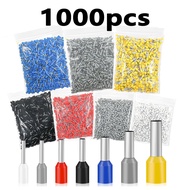 1000PCS E0508/E7508/E1008/E1508/E2508/E4009/E6012 Crimp Terminals Electrical Wire Cable Ferrules Con