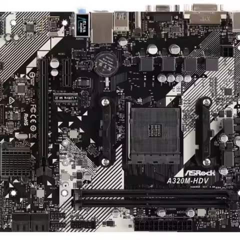 Second-hand test OK ASRock A320M/AC Socket AM4, PC, 5 5600 5700 PRO 1200 4300G 202 lon 220GE cpu M.2