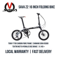 Sava Z2 16inch 9speed Carbon Fibre Foldable Bicycle