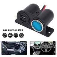 12V/24V Car Lighter Socket Splitter Charger Power Adapter Two USB Port Fast Charging Maximum Current 3100ma