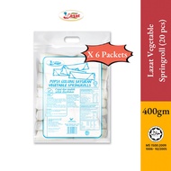 Lazat Springroll Vegetables Frozen (20pcs x 6 Packs x 400g)