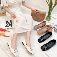 Ballet Flats With Square Toe