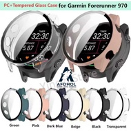 BUMPER HARD CASE GARMIN FORERUNNER 970 47MM HARD COVER + TEMPERED GLASS CASING TPU SILICONE SILICON 